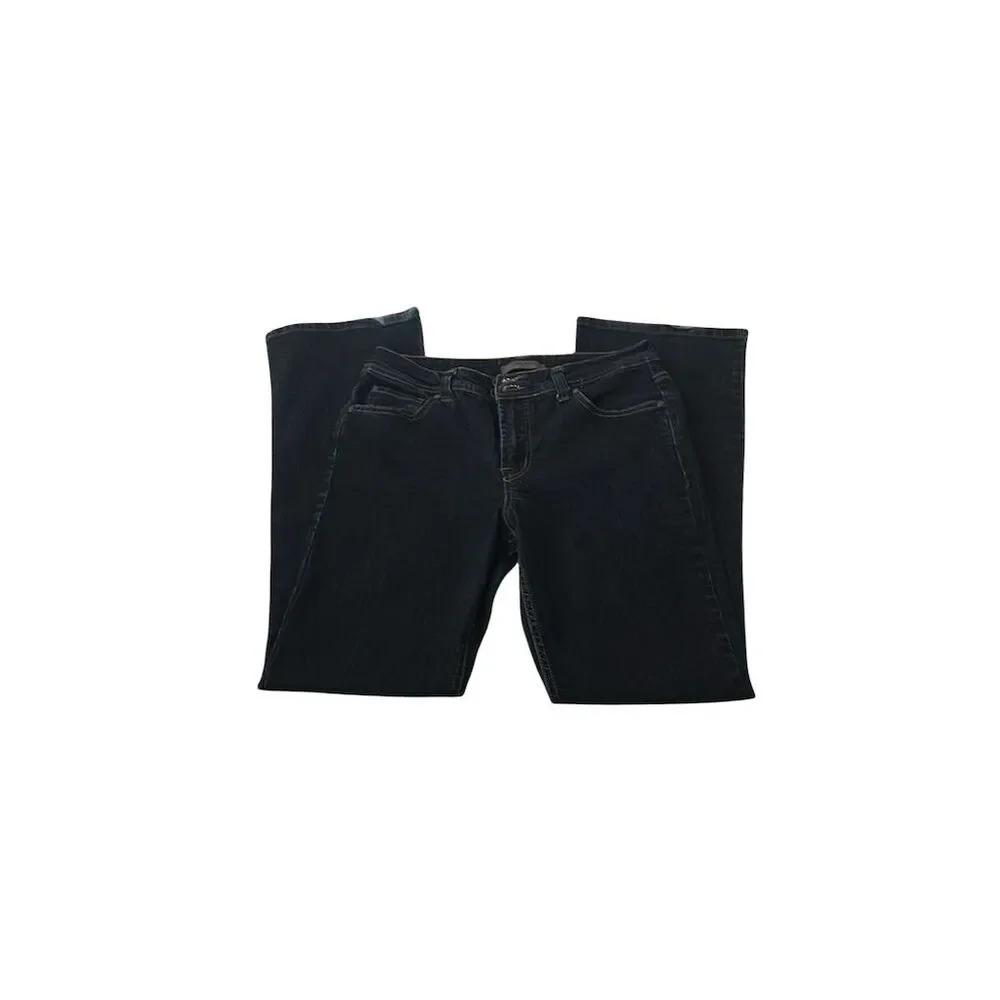 Nine West Women's Flared Jeans Size 8 Blue Mid-Rise Dark Wash Denim.     004